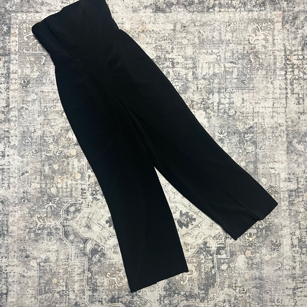 White House Black Market Black Wide Leg Jumpsuit